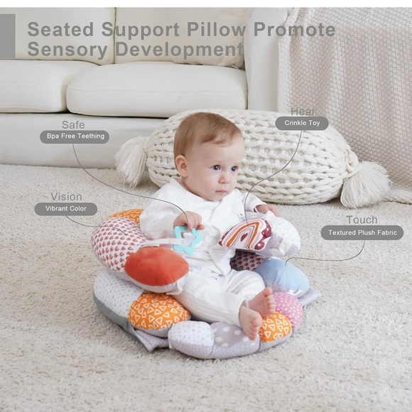 MIIMER 2 -in -1 -tummy time baby mat and seated tummy time pillow - Picture 6 of 11